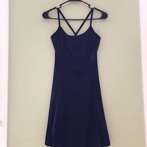 Blue velvet dress